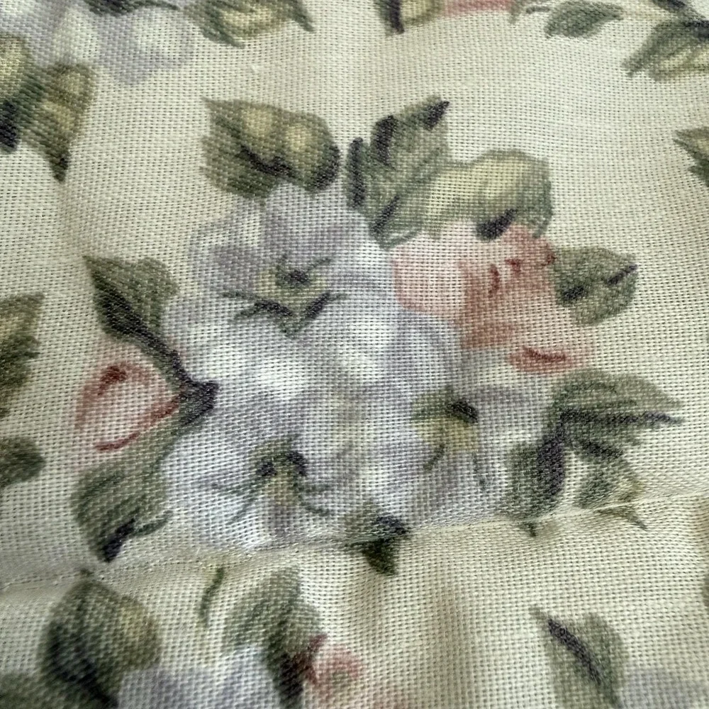 Vintage Bibb Queen Comforter Floral Cabbage Rose Reversible Cottagecore 88x86